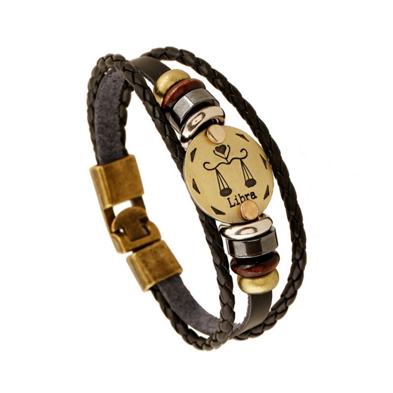 Pulsera zodiacal Libra Dorada disponible en Yaxa Mexico